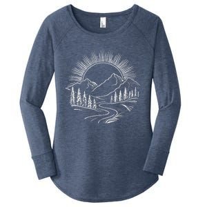 Outdoors Nature Cool Hiking Camping Summer Women's Perfect Tri Tunic Long Sleeve Shirt