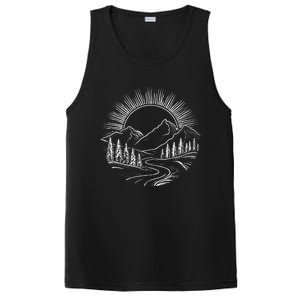 Outdoors Nature Cool Hiking Camping Summer PosiCharge Competitor Tank