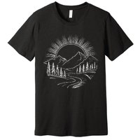 Outdoors Nature Cool Hiking Camping Summer Premium T-Shirt