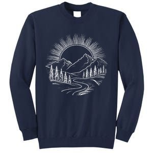 Outdoors Nature Cool Hiking Camping Summer Tall Sweatshirt