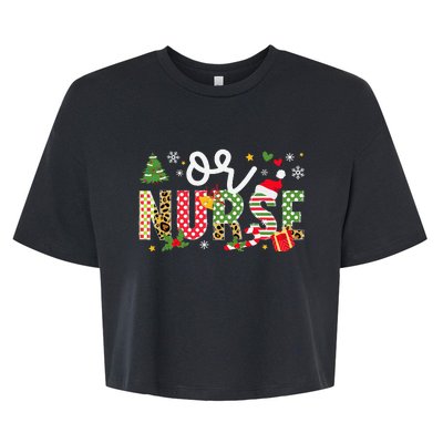 Or Nurse Christmas Operating Room Nurse Xmas Party Bella+Canvas Jersey Crop Tee