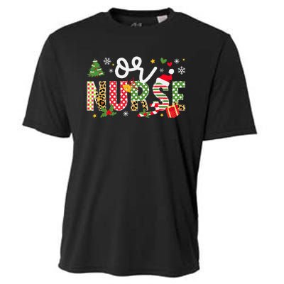 Or Nurse Christmas Operating Room Nurse Xmas Party Cooling Performance Crew T-Shirt