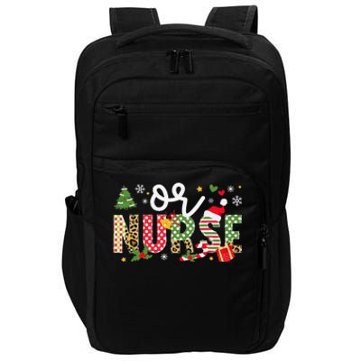 Or Nurse Christmas Operating Room Nurse Xmas Party Impact Tech Backpack