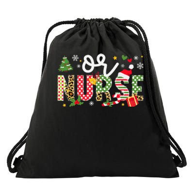 Or Nurse Christmas Operating Room Nurse Xmas Party Drawstring Bag