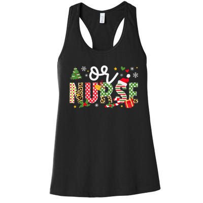 Or Nurse Christmas Operating Room Nurse Xmas Party Women's Racerback Tank