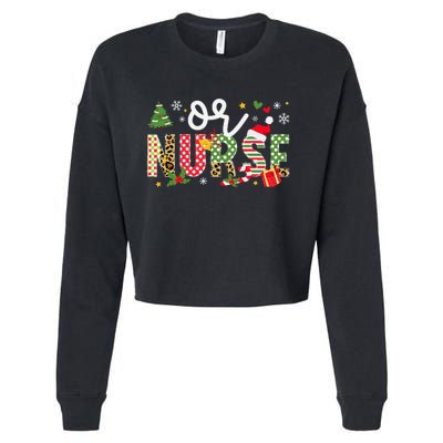 Or Nurse Christmas Operating Room Nurse Xmas Party Cropped Pullover Crew