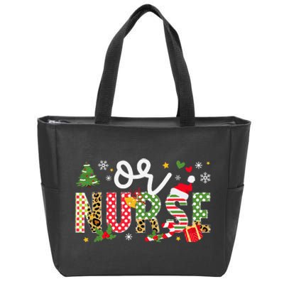 Or Nurse Christmas Operating Room Nurse Xmas Party Zip Tote Bag