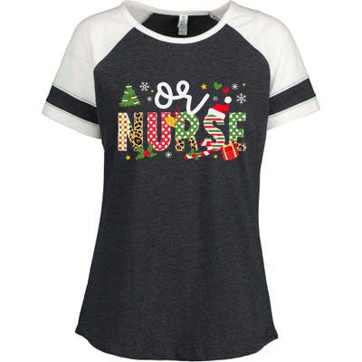 Or Nurse Christmas Operating Room Nurse Xmas Party Enza Ladies Jersey Colorblock Tee