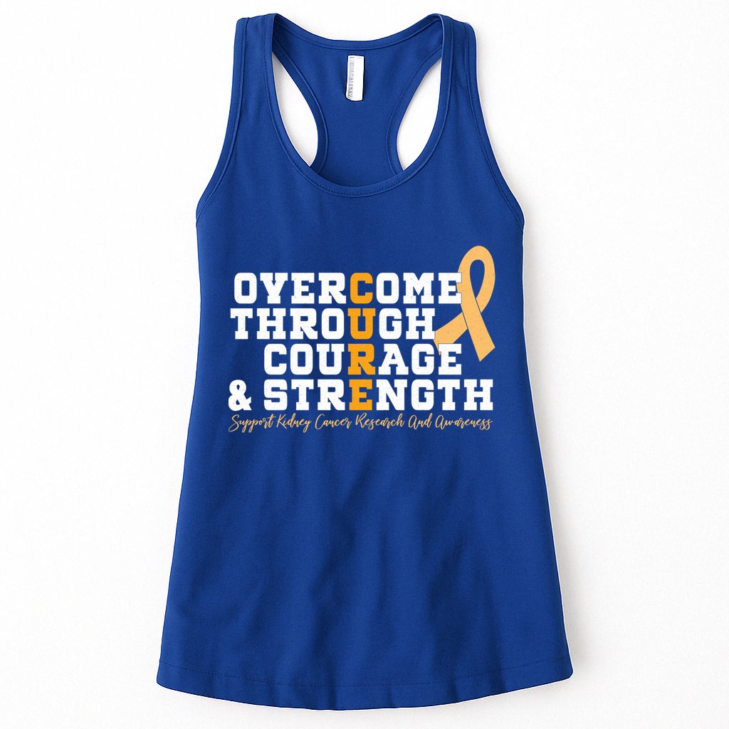 Overcome Ney Cancer Orange Ribbon Event March Gift Womens Tank Top
