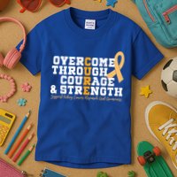 Overcome Ney Cancer Orange Ribbon Event March Gift Kids T-Shirt
