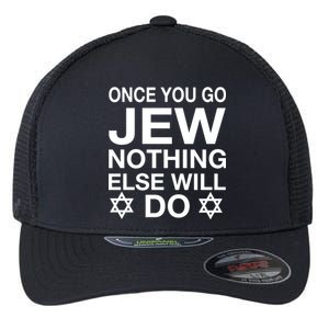 Once You Go Jew Hanukkah Flexfit Unipanel Trucker Cap