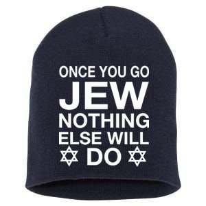 Once You Go Jew Hanukkah Short Acrylic Beanie