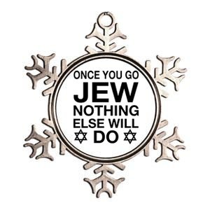 Once You Go Jew Hanukkah Metallic Star Ornament