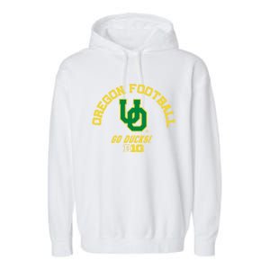 Orego N Ducks Big 10 Football Officially Garment-Dyed Fleece Hoodie