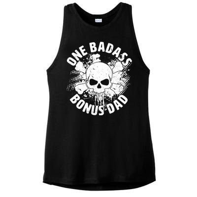 One Badass Bonus Dad Ladies PosiCharge Tri-Blend Wicking Tank