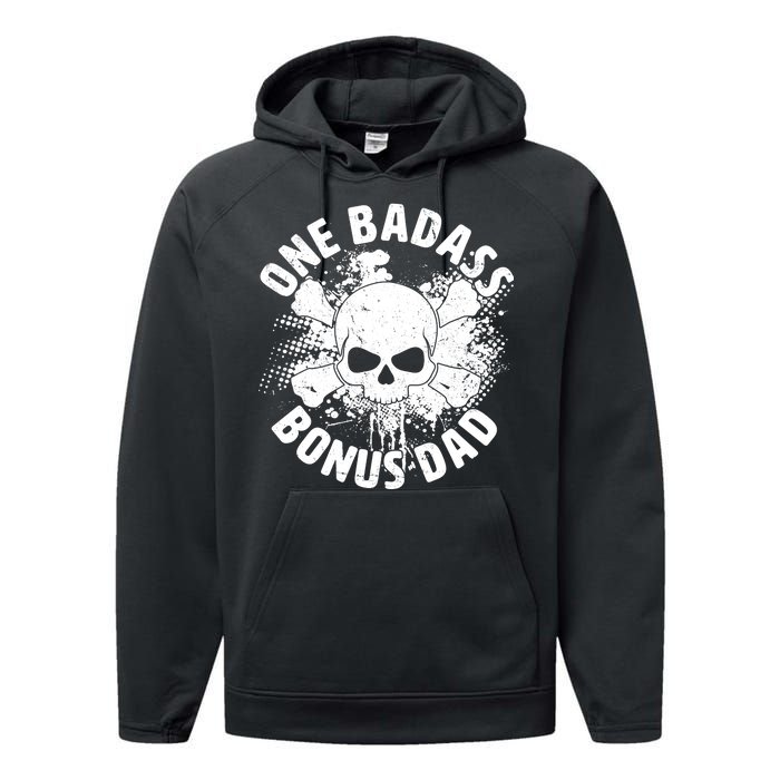 One Badass Bonus Dad Performance Fleece Hoodie