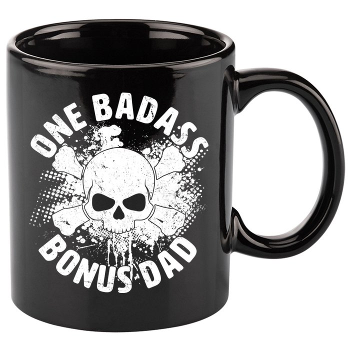 One Badass Bonus Dad 11oz C Handle Ceramic Mug