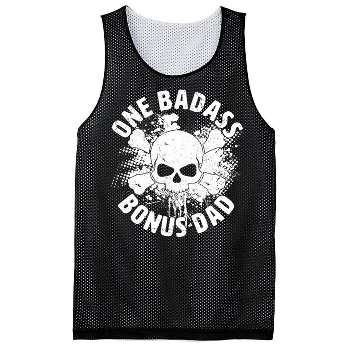 One Badass Bonus Dad Mesh Reversible Basketball Jersey Tank