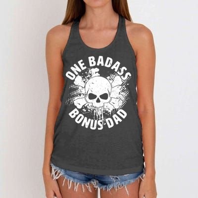 One Badass Bonus Dad Women's Knotted Racerback Tank