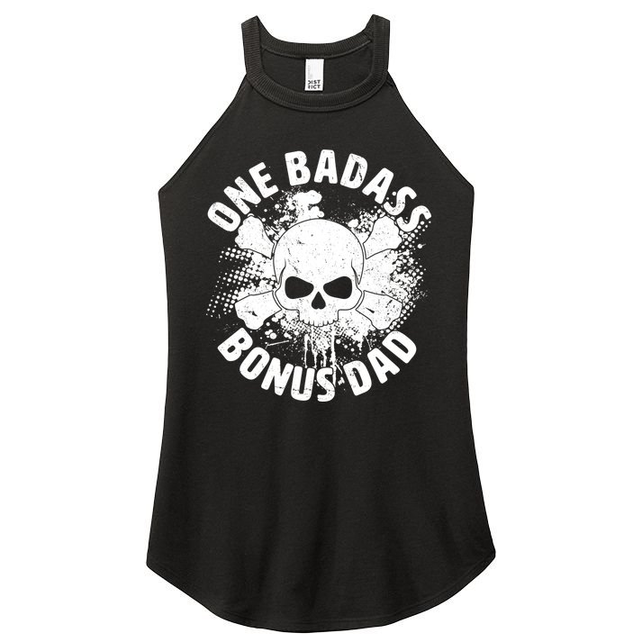 One Badass Bonus Dad Women's Perfect Tri Rocker Tank