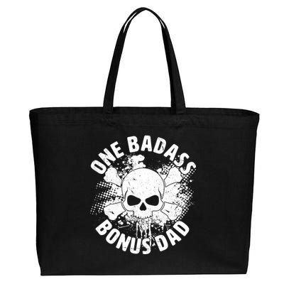 One Badass Bonus Dad Cotton Canvas Jumbo Tote