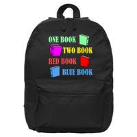 One Book Two Book Red Book Blue Book 16 in Basic Backpack