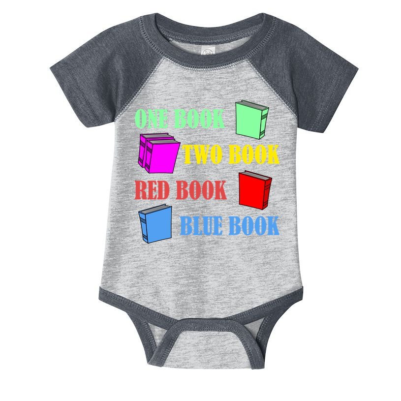 One Book Two Book Red Book Blue Book Infant Baby Jersey Bodysuit