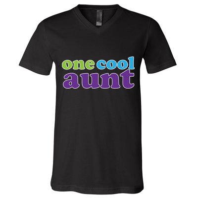 One Cool Aunt V-Neck T-Shirt