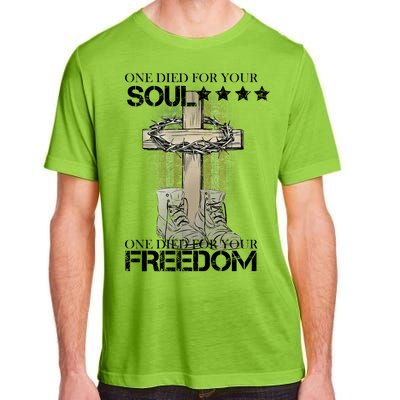 One Died For Your Soul And Freedom Adult ChromaSoft Performance T-Shirt