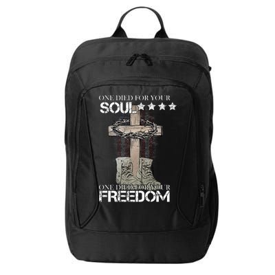 One Died For Your Soul And Freedom City Backpack