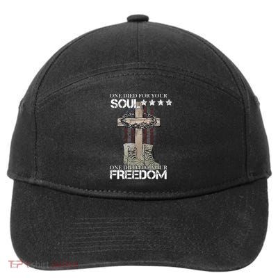 One Died For Your Soul And Freedom 7-Panel Snapback Hat