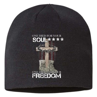 One Died For Your Soul And Freedom Sustainable Beanie