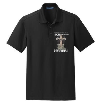 One Died For Your Soul And Freedom Dry Zone Grid Polo