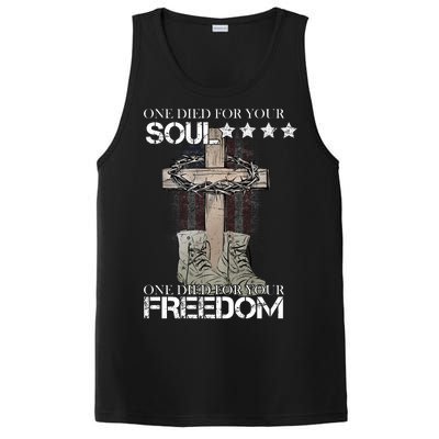 One Died For Your Soul And Freedom PosiCharge Competitor Tank