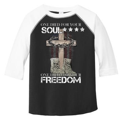 One Died For Your Soul And Freedom Toddler Fine Jersey T-Shirt