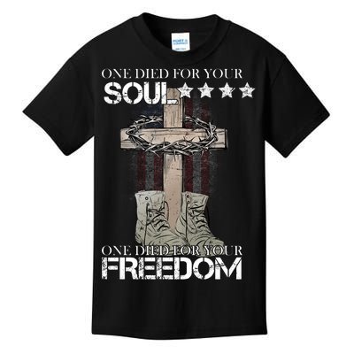 One Died For Your Soul And Freedom Kids T-Shirt