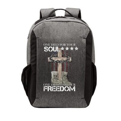 One Died For Your Soul And Freedom Vector Backpack