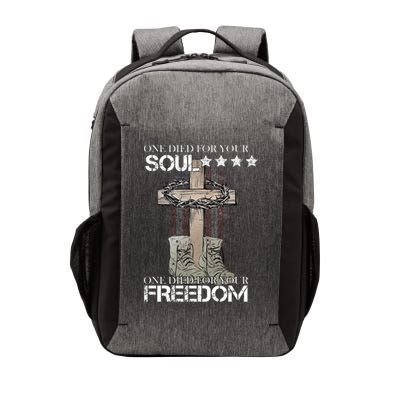 One Died For Your Soul And Freedom Vector Backpack