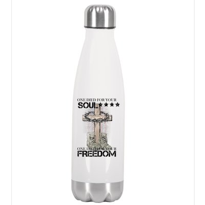 One Died For Your Soul And Freedom Stainless Steel Insulated Water Bottle