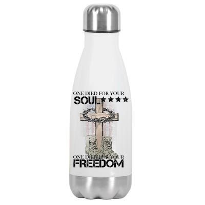 One Died For Your Soul And Freedom Stainless Steel Insulated Water Bottle