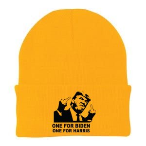 One For Biden One For Harris Pro Trump Knit Cap Winter Beanie