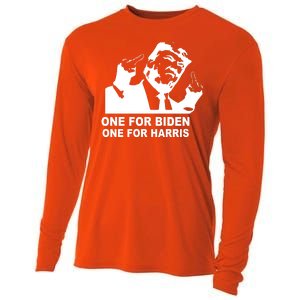 One For Biden One For Harris Pro Trump Cooling Performance Long Sleeve Crew