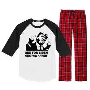 One For Biden One For Harris Pro Trump Raglan Sleeve Pajama Set