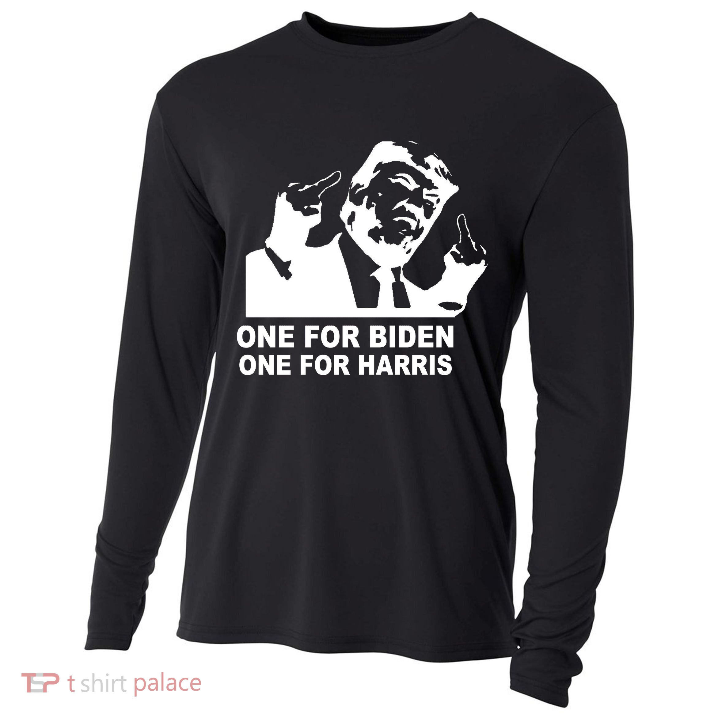 One For Biden One For Harris Pro Trump Cooling Performance Long Sleeve Crew