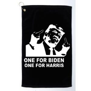 One For Biden One For Harris Pro Trump Platinum Collection Golf Towel