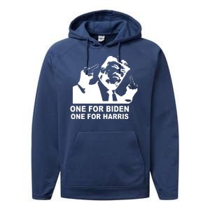 One For Biden One For Harris Pro Trump Performance Fleece Hoodie