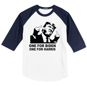 One For Biden One For Harris Pro Trump Baseball Sleeve Shirt