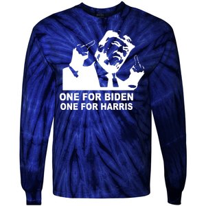 One For Biden One For Harris Pro Trump Tie-Dye Long Sleeve Shirt