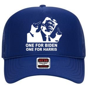 One For Biden One For Harris Pro Trump High Crown Mesh Back Trucker Hat