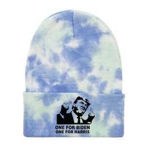 One For Biden One For Harris Pro Trump Tie Dye 12in Knit Beanie